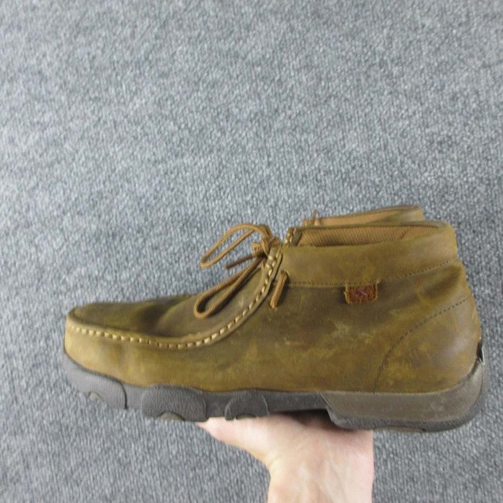 Twisted X Chukka Boots Mens Size 7.5 Brown Leather Moc Toe Workwear MDMST01